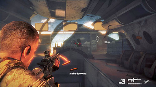 Enter the plane board and quickly turn around, dealing with two bandits who will probably try to attack you by a surprise - Chapter I - The Evacuation - p. 2 - Game Walkthrough - Spec Ops: The Line - Game Guide and Walkthrough