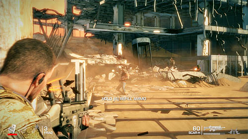 Sprint to the small wall located in the left - Chapter II - The Dune - p. 2 - Game Walkthrough - Spec Ops: The Line - Game Guide and Walkthrough