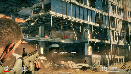 In a further phase of the battle you'll receive a warning from your colleagues about opponents with rocket launchers appearing in the area - Chapter II - The Dune - p. 2 - Game Walkthrough - Spec Ops: The Line - Game Guide and Walkthrough