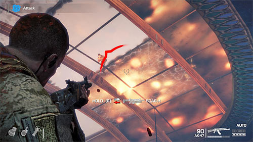 Slightly less important thing is to attack enemies that appear at the damaged buildings rooftop, though you shouldnt ignore them - Chapter III - Underneath - Game Walkthrough - Spec Ops: The Line - Game Guide and Walkthrough