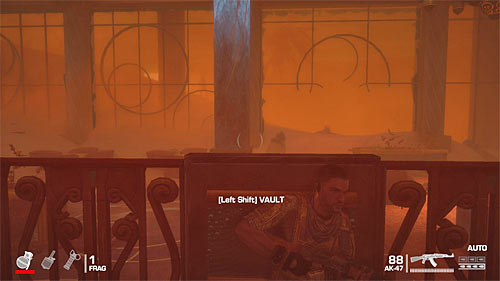 Your priority is to eliminate opponents in the adjacent room and those who will come running from the dunes visible in the distance - Chapter III - Underneath - Game Walkthrough - Spec Ops: The Line - Game Guide and Walkthrough