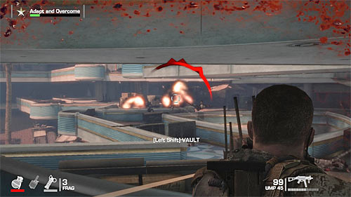 After Walker jumps down, quickly stand behind the nearest railing - Chapter IV - The Refugees - p. 2 - Game Walkthrough - Spec Ops: The Line - Game Guide and Walkthrough