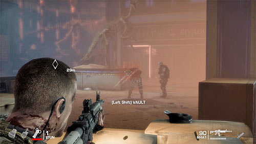All surrounding rooms are heavily defended by hostile soldiers, so it is very important to use covers wisely, running to next ones only after securing current area - Chapter VI - The Pit - p. 2 - Game Walkthrough - Spec Ops: The Line - Game Guide and Walkthrough