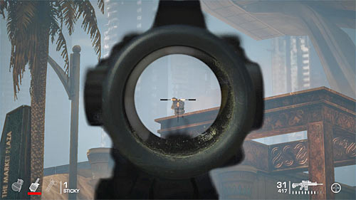 Regardless of chosen option, jump down from the balcony and stand behind a nearest column - Chapter VII - The Battle - Game Walkthrough - Spec Ops: The Line - Game Guide and Walkthrough