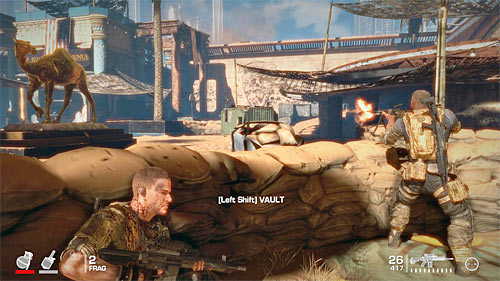 Another option is to stay in trenches, from which you've secured the mentioned above gun - Chapter VII - The Battle - Game Walkthrough - Spec Ops: The Line - Game Guide and Walkthrough