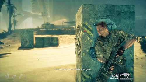 After regaining control over Walker, head forwards and prepare for long fight - Chapter VIII - The Gate - Game Walkthrough - Spec Ops: The Line - Game Guide and Walkthrough