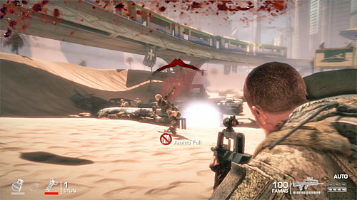 Right after the proper battle begins, I suggest dealing with closest enemies and it is best to throw grenades at them - Chapter IX - The Road - Game Walkthrough - Spec Ops: The Line - Game Guide and Walkthrough