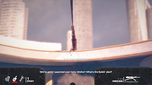 Before you even get first tips from your subordinates, eliminate at least several local enemies and a soldier who tries to rappel down the line to attack you - Chapter XI - Alone - Game Walkthrough - Spec Ops: The Line - Game Guide and Walkthrough