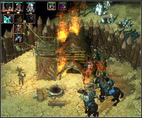 On the other side of the portal (1) you are given new tasks: destroy all camps of Orcs in Crystal Wastes, and gather all pieces of Book Darh - Crystal Wastes | Chapter: The Hunt - Chapter: The Hunt - Spellforce 2: Shadow Wars Game Guide