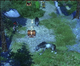 There is the Priest Galius standing nearby - Sevenkeeps (2) | Chapter: The Catapults of Underhall - Chapter: The Catapults of Underhall - Spellforce 2: Shadow Wars Game Guide