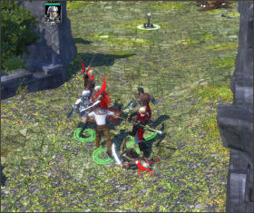 After a moment you face a band of Shadow Blades blocking the road and the lever - Tutorial (2) | Act: Shadow Dance - Act: Shadow Dance - Spellforce 2: Shadow Wars Game Guide