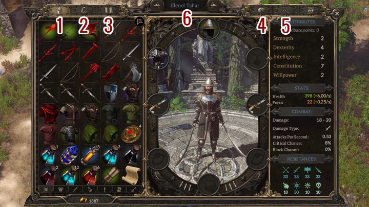 The party management screen has elements typical for RPG games, such as - Interface - Basics - SpellForce 3 Game Guide