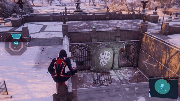 There are 2 Underground caches hidden in this district, their location is described on a separate page - Spider-Man Miles Morales: Central Park - map, collectibles, and locations - World Atlas - Spider-Man Miles Morales Guide
