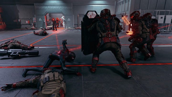 After the cutscene, return to the upper platforms and destroy the reactor - Spider-Man Miles Morales: Corporate Espionage walkthrough - Main missions - Spider-Man Miles Morales Guide