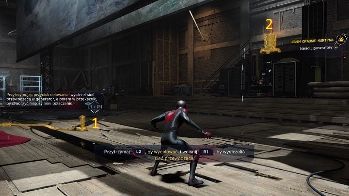 Unfortunately, it is not connected to the cables directly - Spider-Man Miles Morales: Curtain Call walkthrough - Main missions - Spider-Man Miles Morales Guide
