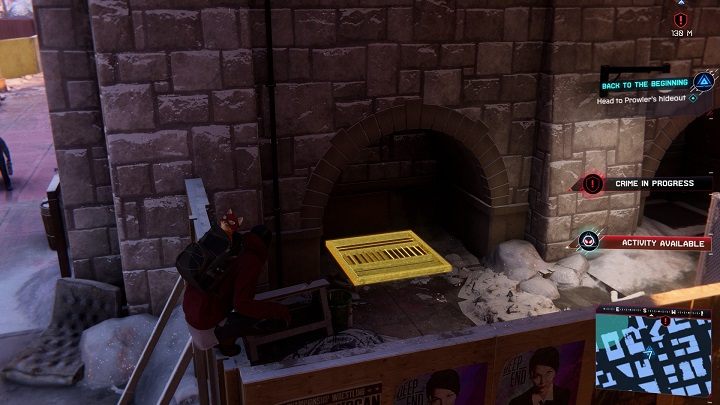 When you get there, press R3 to scan the environment - Spider-Man Miles Morales: Back to the Beginning - walkthrough - Side missions - Spider-Man Miles Morales Guide