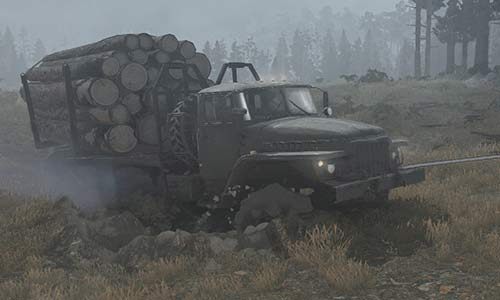 This vehicle is stuck - your only hope is to get it out of the tough spot by using a different vehicle - My vehicle is stuck. What now? Tips - Beginners Guide - Spintires MudRunner Guide and Tips