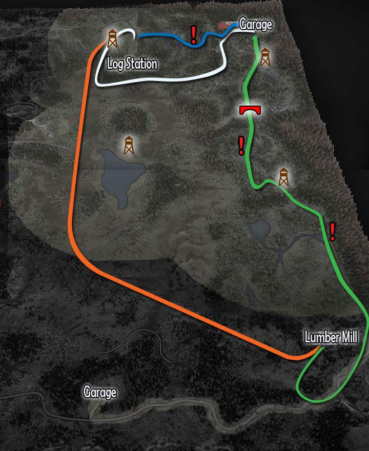 The scenario begins with a choice of three vehicles that can be worth a total of 7 stars - The Bog | Map Spintires MudRunner - Maps - Spintires MudRunner Guide and Tips