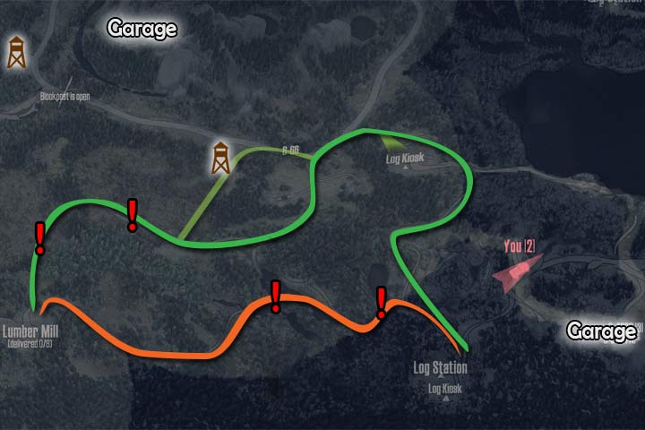 Start with unlocking the garage found in the south-eastern part of the map in order to be able to tow your trucks back to this point - Seashore | Map Spintires MudRunner - Maps - Spintires MudRunner Guide and Tips