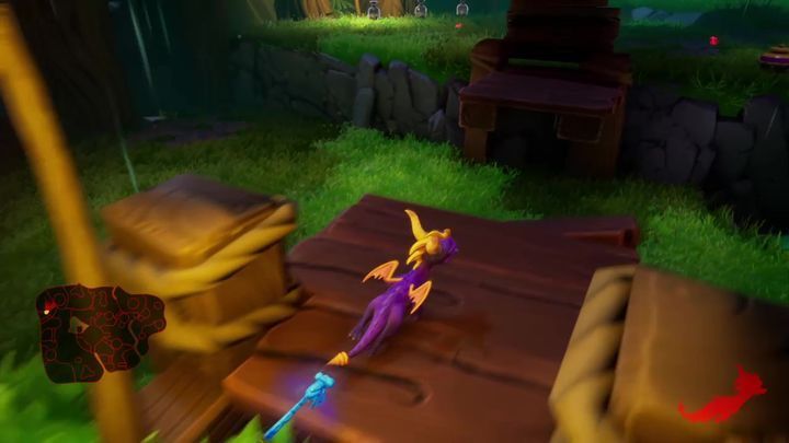 This way you will reach the next house, where you have to light the second lamp - Spooky Swamp | Spyro: Year of the Dragon Walkthrough - Midday Gardens - Spyro Reignited Trilogy Guide