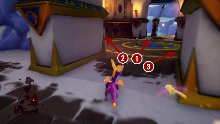 After completing the task, you can go towards the gate - Icy Peak | Spyro: Year of the Dragon Walkthrough - Midday Gardens - Spyro Reignited Trilogy Guide