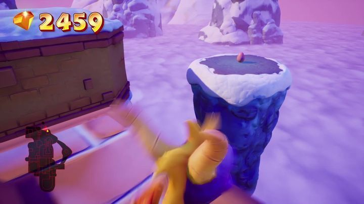 Freeze the penguin standing by the second defense tower - Eggs - Secrets and mysteries - Spyro Reignited Trilogy Guide