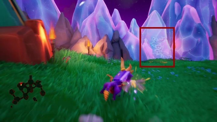 Next, to the entrance to the Desert Ruins level, you will find a cracked wall - Eggs - Secrets and mysteries - Spyro Reignited Trilogy Guide