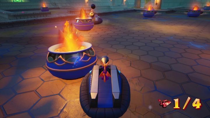 In this room, you will find a portal that will lead you to a Hovercraft arena - Haunted Tomb | Spyro: Year of the Dragon Walkthrough - Midnight Mountain - Spyro Reignited Trilogy Guide