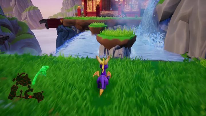 The pathway will lead you to another clearing, one divided by a stream - Bamboo Terrace | Spyro: Year of the Dragon Walkthrough - Midday Gardens - Spyro Reignited Trilogy Guide