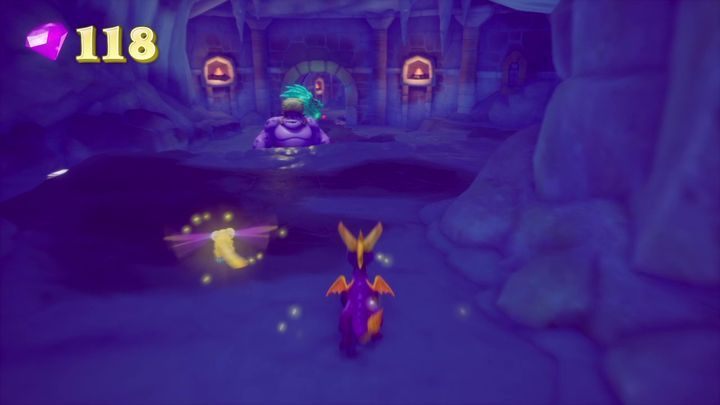 Going deeper into the crater, you will reach another cave - Ice Cavern | Spyro The Dragon Walkthrough - Peace Keeper - Spyro Reignited Trilogy Guide