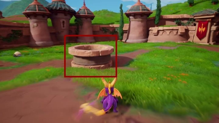 In the central part of your starting location, you will find a well - Dragons | Secrets & Curios in Spyro Reignited Trilogy - Secrets & Curios - Spyro Reignited Trilogy Guide