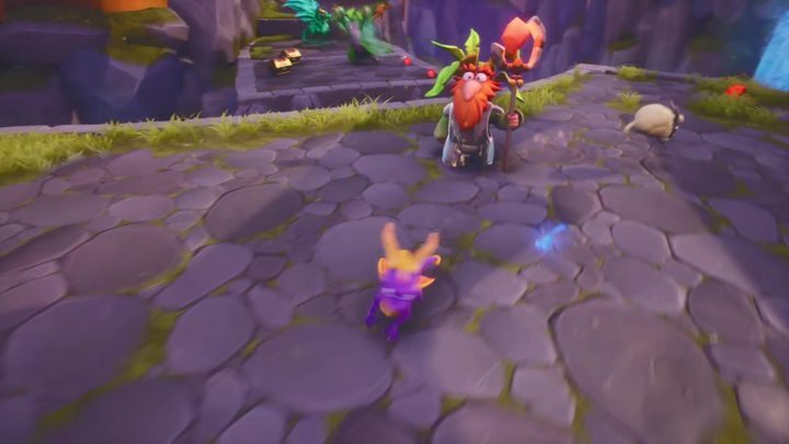 After leaving the cave, you will come across a platform that moves up and down - Dragons | Secrets & Curios in Spyro Reignited Trilogy - Secrets & Curios - Spyro Reignited Trilogy Guide