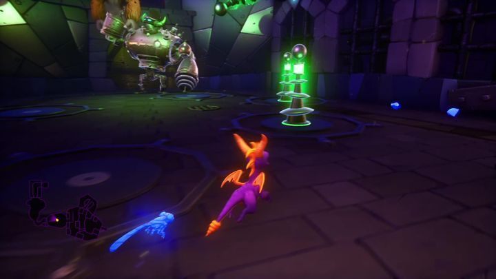 You can then use a charge to break such a pylon - Metalhead - Bosses - Spyro Reignited Trilogy Guide