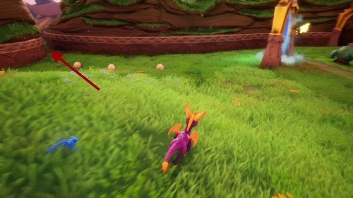 On the opposite side of the shelf you will find a pass that leads to a smaller meadow - Artisans | Spyro The Dragon Walkthrough - Artisans - Spyro Reignited Trilogy Guide