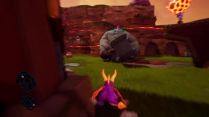 Collect all the crystals in the crater and then climb up the ladder - Magma Cone | Spyro 2 Riptos Rage Walkthrough - Autumn Plains - Spyro Reignited Trilogy Guide