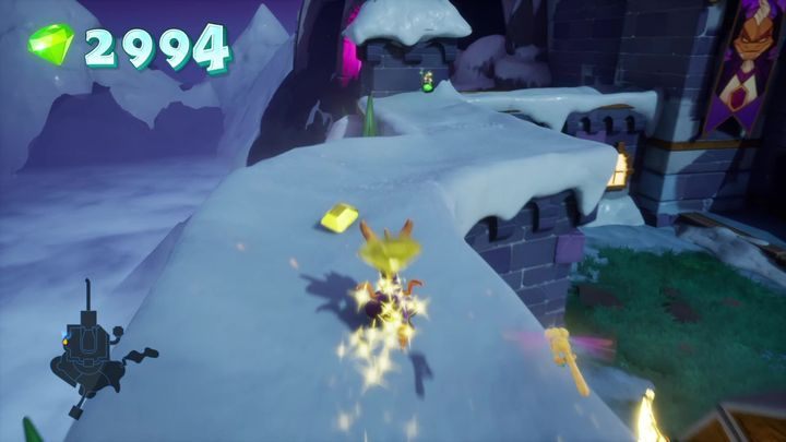 A teleport that leads on the temples walls is next to the gate - Winter Tundra | Spyro 2 Riptos Rage Walkthrough - Winter Tundra - Spyro Reignited Trilogy Guide