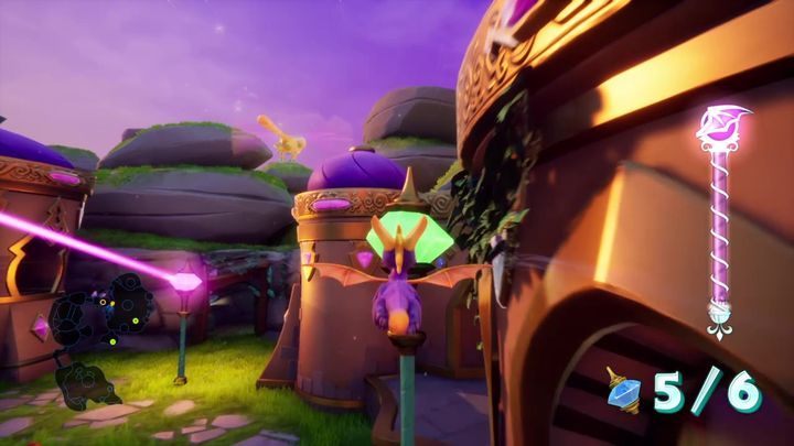 Commentary: Kanga, the Gemcutter near the superfly gate, asks you to light all lamps that are in the yard - Glimmer | Spyro 2 Riptos Rage Walkthrough - Summer Forest - Spyro Reignited Trilogy Guide