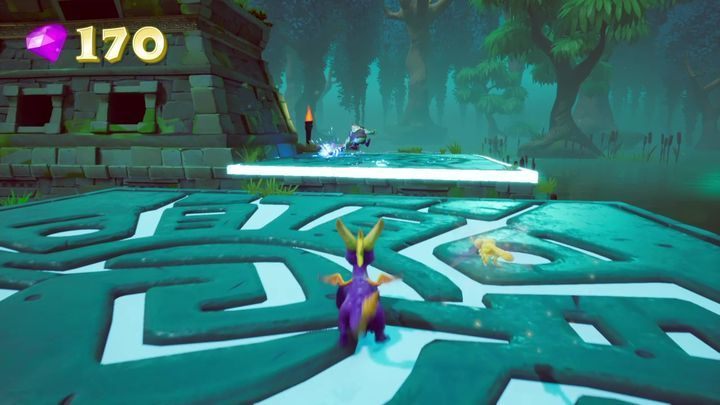 To reach the upper levels of the temple, you will have to walk on more electric plates - Beast Makers | Spyro The Dragon Walkthrough - Beast Makers - Spyro Reignited Trilogy Guide