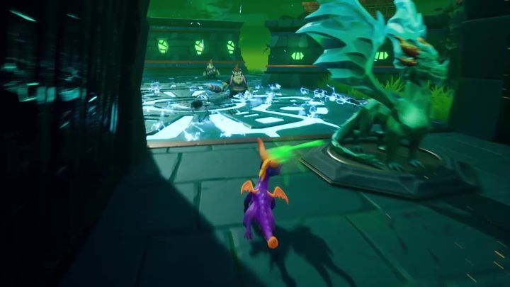 More Electro Gnorcs are on the opposite side - they are standing on plates with water - Terrace Village | Spyro The Dragon Walkthrough - Beast Makers - Spyro Reignited Trilogy Guide