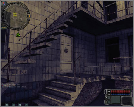 At the white point, go down the stairs - Walkthrough - Pripyat Quests - Walkthrough - S.T.A.L.K.E.R.: Call of Pripyat - Game Guide and Walkthrough