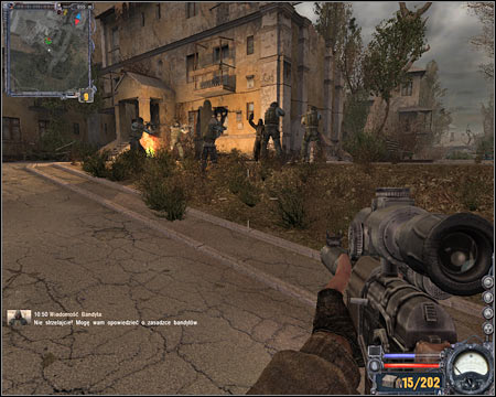 2) Ambush - Bandits are hiding in some of the nearby buildings - Limansk - Map - part 1 - Walkthrough - S.T.A.L.K.E.R.: Clear Sky - Game Guide and Walkthrough