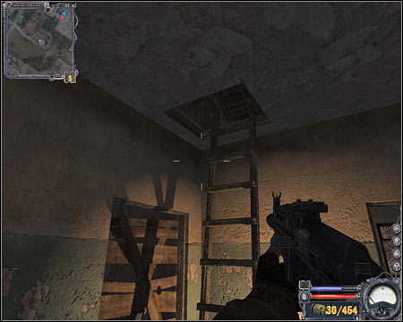 You must get to the second part of the roof - Limansk - Quests - part 4 - Walkthrough - S.T.A.L.K.E.R.: Clear Sky - Game Guide and Walkthrough