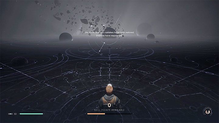 The Force bar restores automatically while resting at one of the meditation points - How to restore the Force bar in Fallen Order? - Combat - Star Wars Jedi Fallen Order Guide