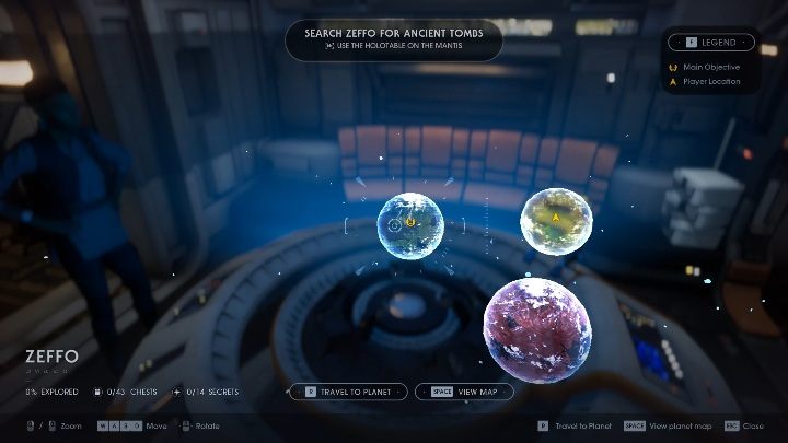 With this map, you can navigate between planets and assess how their exploration is progressing without even moving to them - Ship - Mantis in Jedi Fallen Order - Basics - Star Wars Jedi Fallen Order Guide