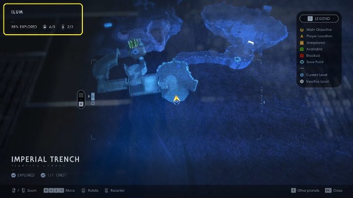 In the upper left corner, you can check how much exploration you have to do - Exploration in Jedi Fallen Order - Basics - Star Wars Jedi Fallen Order Guide