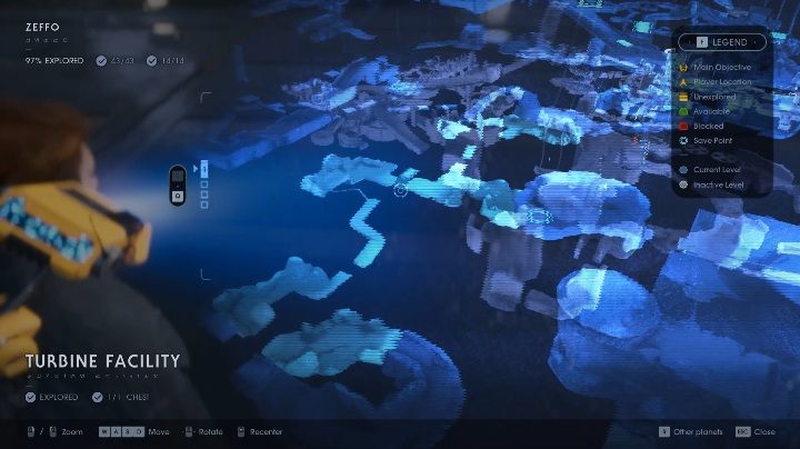 Part of the map: Turbine Facility - Encrypted logs in Jedi Fallen Order - Others - Star Wars Jedi Fallen Order Guide