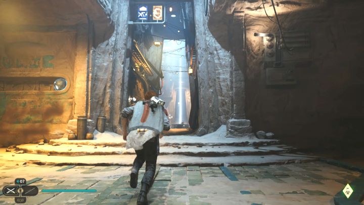 The sphere will move towards the Archives gate and open it - Jedi Survivor: Reaching Cere in the Veiled Hangar puzzle - Puzzles - Star Wars Jedi Survivor guide