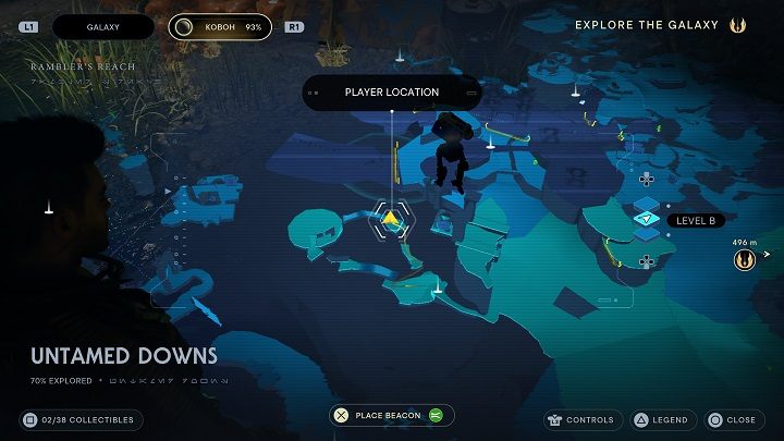 Return to the meditation point and jump to the shelf opposite - Jedi Survivor: Untamed Downs - list of secrets (part 1) - Koboh - Star Wars Jedi Survivor guide