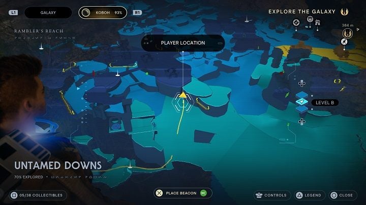 Return to the meditation point (using the nearby vines) and you will be able to go out to the main, central area - Jedi Survivor: Untamed Downs - list of secrets (part 1) - Koboh - Star Wars Jedi Survivor guide