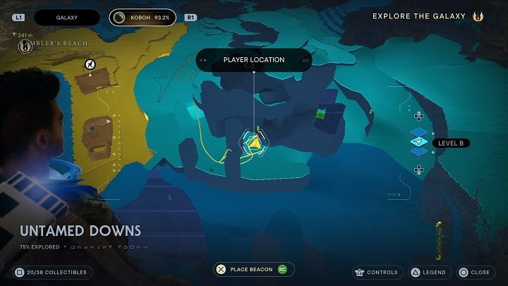 Behind the rock where the Priorite Shard was, there is an echo with a databank entry - Jedi Survivor: Untamed Downs - list of secrets (part 1) - Koboh - Star Wars Jedi Survivor guide